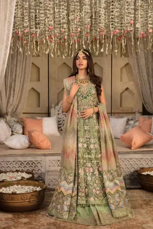1B SHEESHAY HAZARON - MINT | Crimson X Saira Shakira Wedding Collection '22 | Unstitched Embroidered Velvet Suits