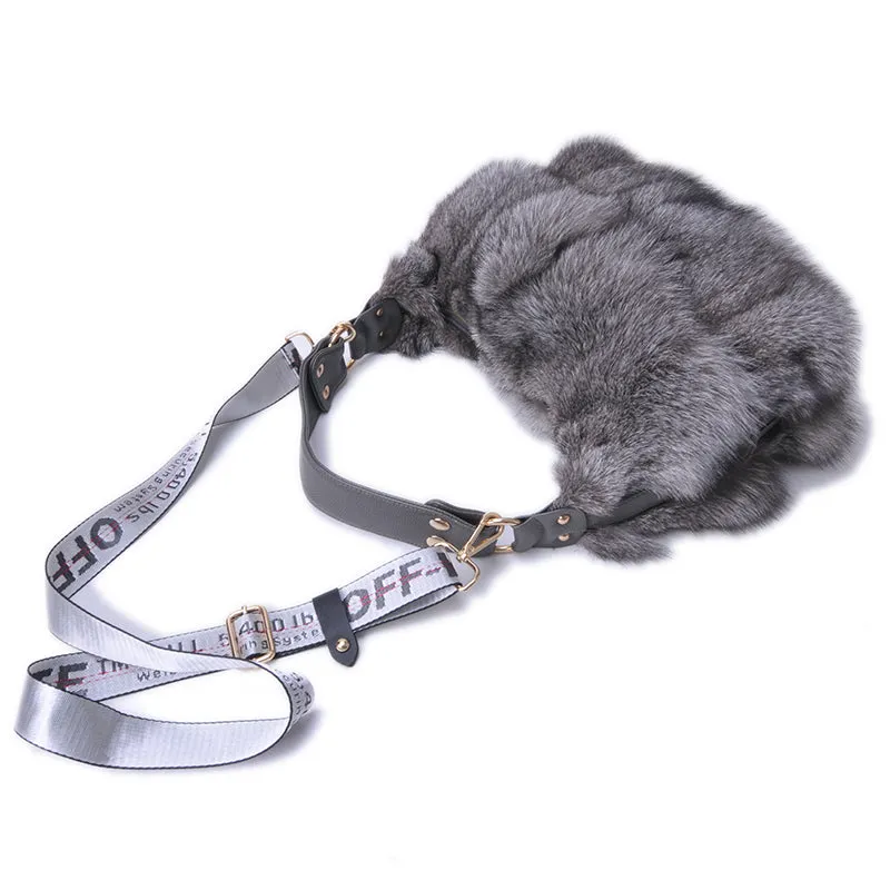 2022 New Lady Luxury Handbag Women Fashion Fox Fur Shoulder Bag Top Quality Messenger Bag 8803