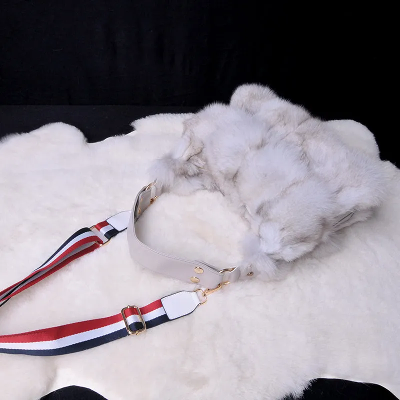 2022 New Lady Luxury Handbag Women Fashion Fox Fur Shoulder Bag Top Quality Messenger Bag 8803