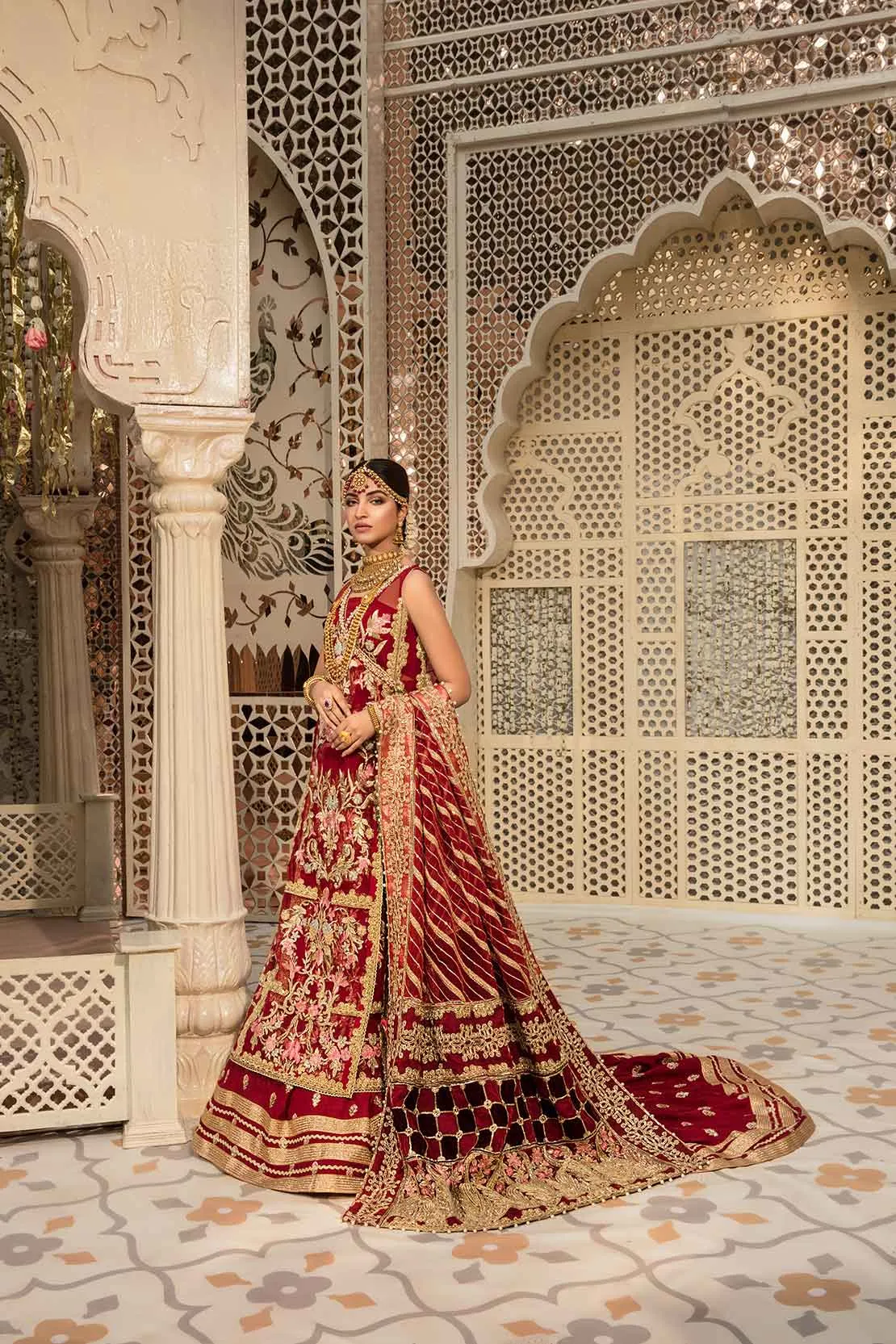 2A STORIES OF NAQSHI - SCARLET | Crimson X Saira Shakira Wedding Collection '22 | Unstitched Embroidered Velvet Suits