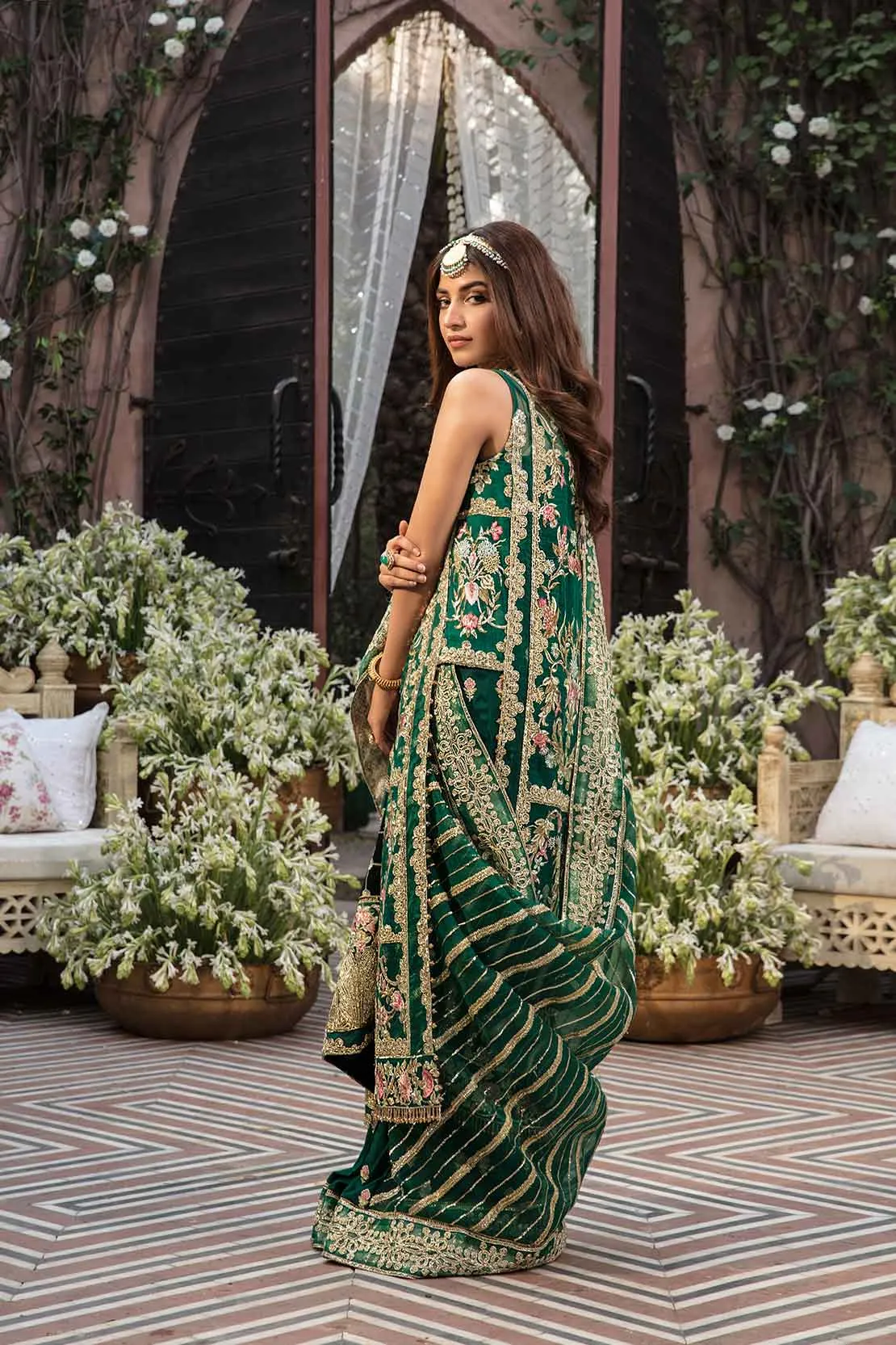 2B STORIES OF NAQSHI - EMERALD | Crimson X Saira Shakira Wedding Collection '22 | Unstitched Embroidered Velvet Suits