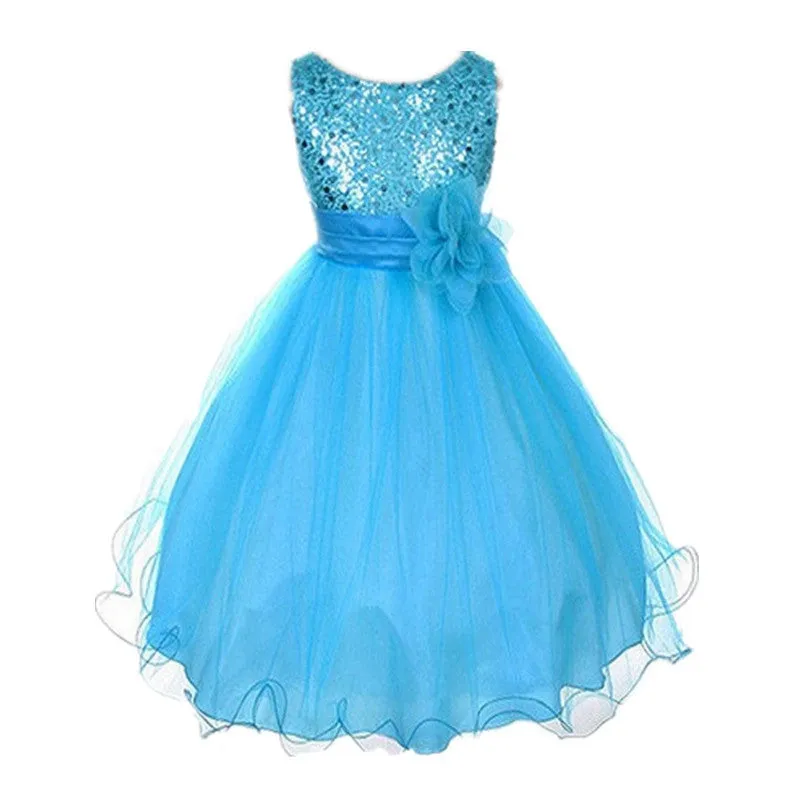 3-15Y Girls Dresses Children Ball Gown Princess Wedding Party Dress Girls Summer Party Clothes