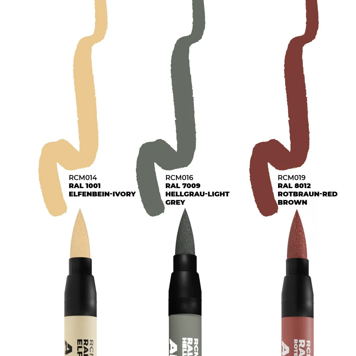 AK Interactive Real Colors Markers Set x3 - German Tanks Interior Colors
