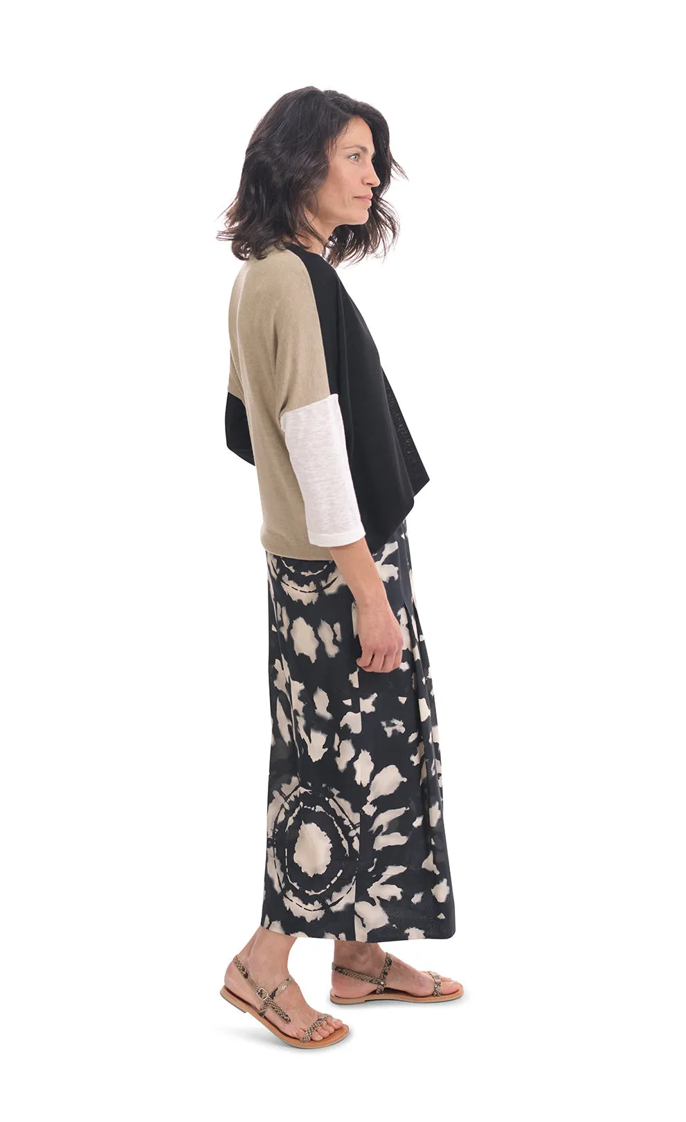 Alembika Black Multi Colorblock Top