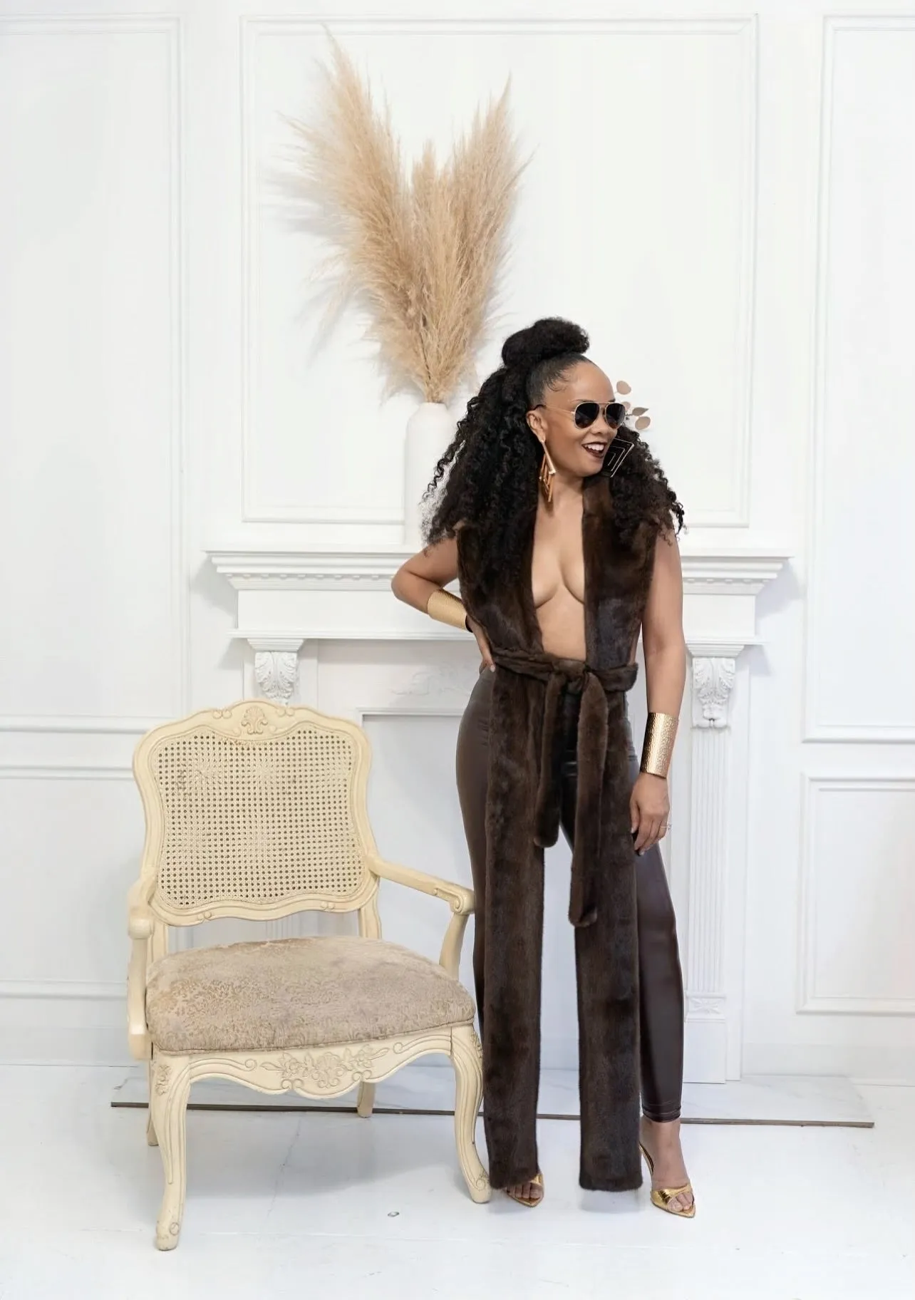 Allison Elizabeth Brown | Magnificent Modern Mink Stole Vest (4 weeks)
