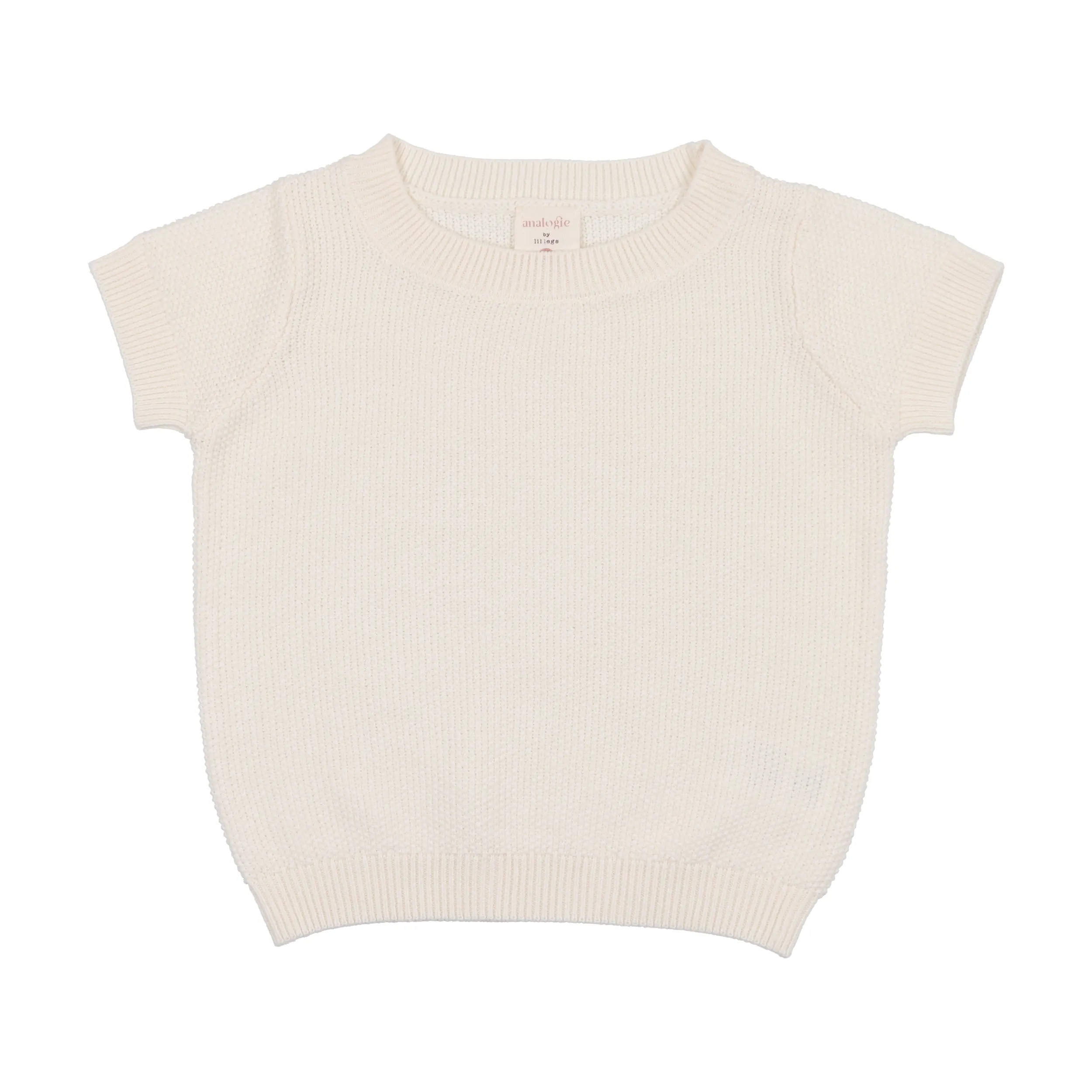 Analogie Knit Sweater Short Sleeve - Cream