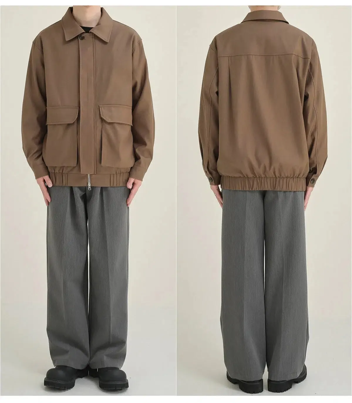 Anti-wrinkle Multi Pocket Lapel Jacket