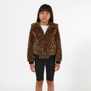 Apparis Lily Kids Coat in Leopard