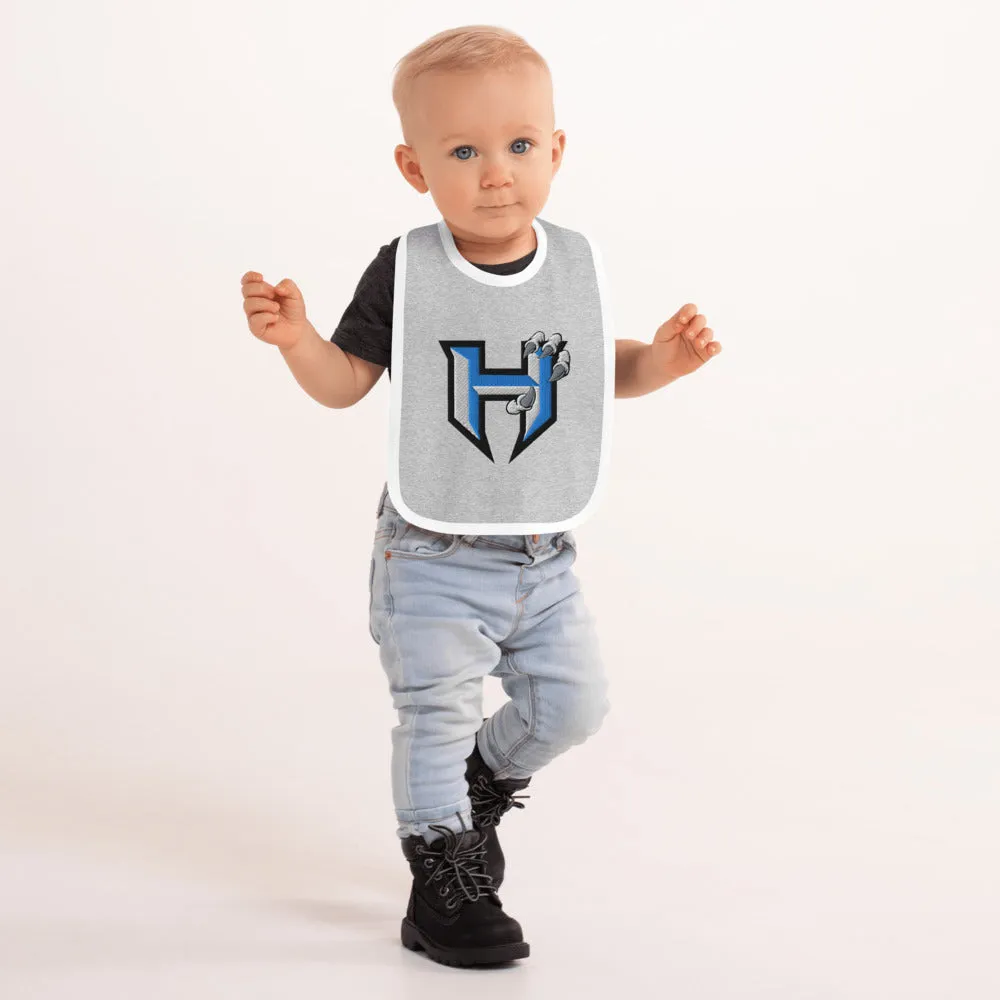 Baby Bib ~ Jr Hawks Classic Logo Embroidered