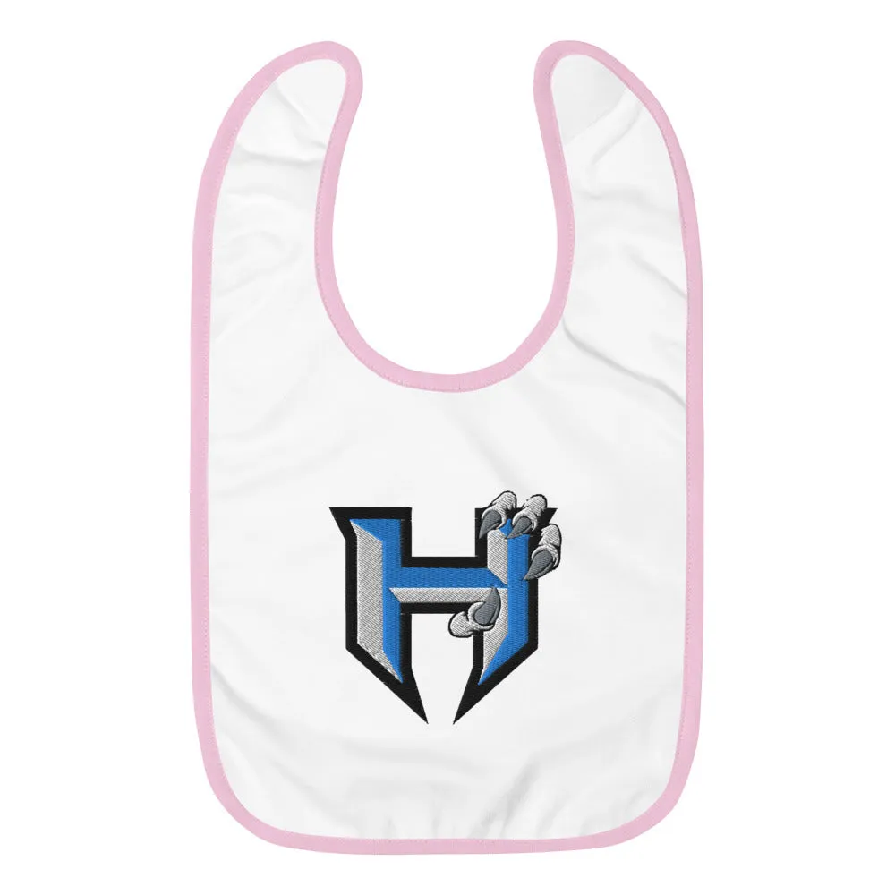 Baby Bib ~ Jr Hawks Classic Logo Embroidered