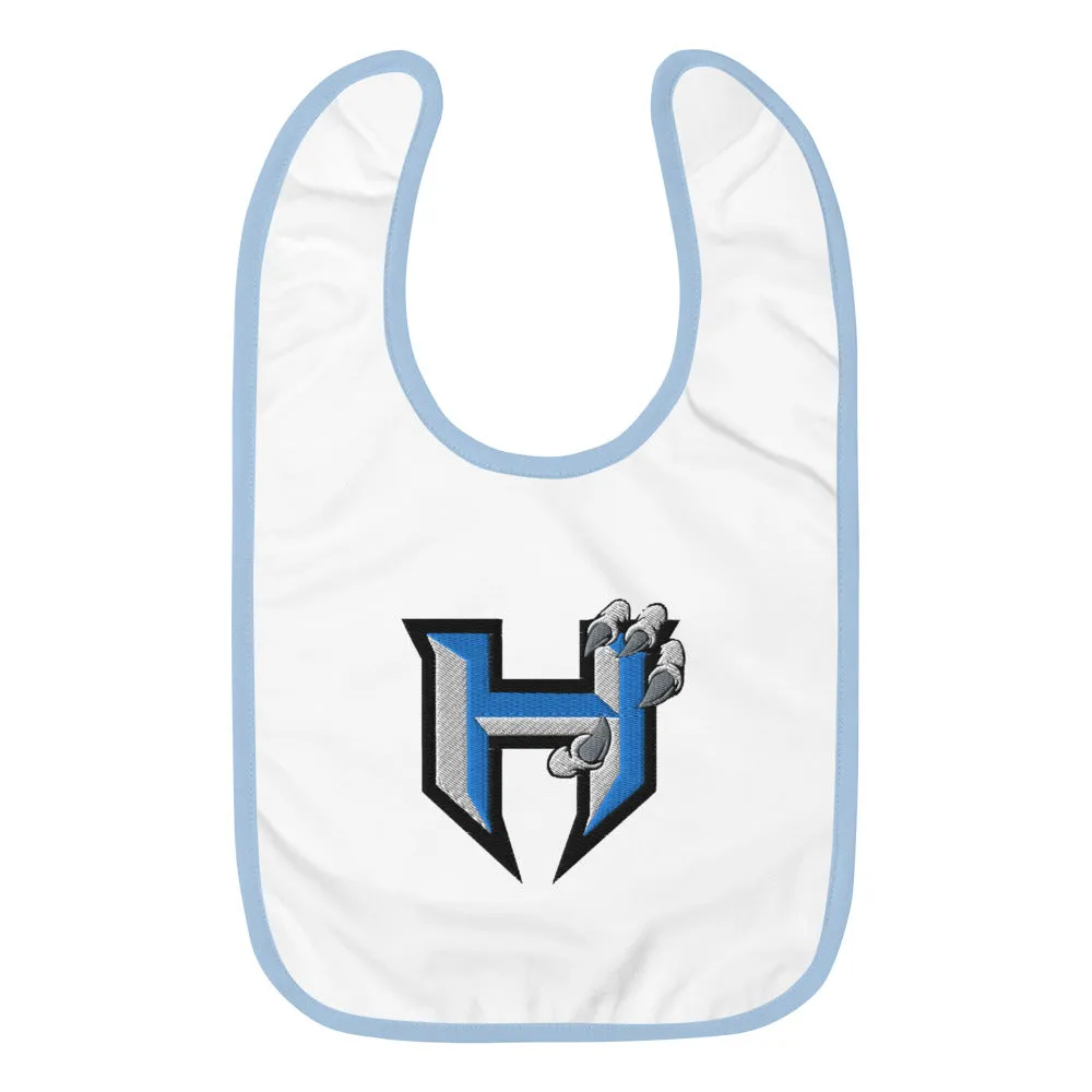 Baby Bib ~ Jr Hawks Classic Logo Embroidered
