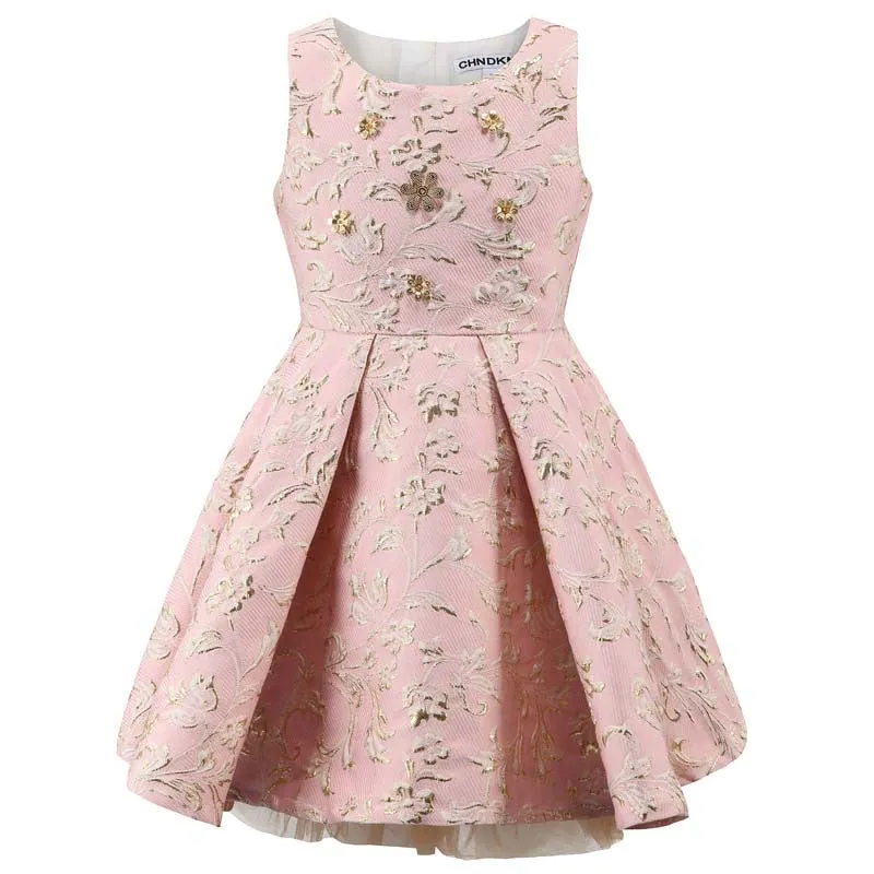 Baby Girl Princess Dress 3-12 Years Kids Sleeveless Dresses for Toddler Girl Children Sequined Fashion Clothing