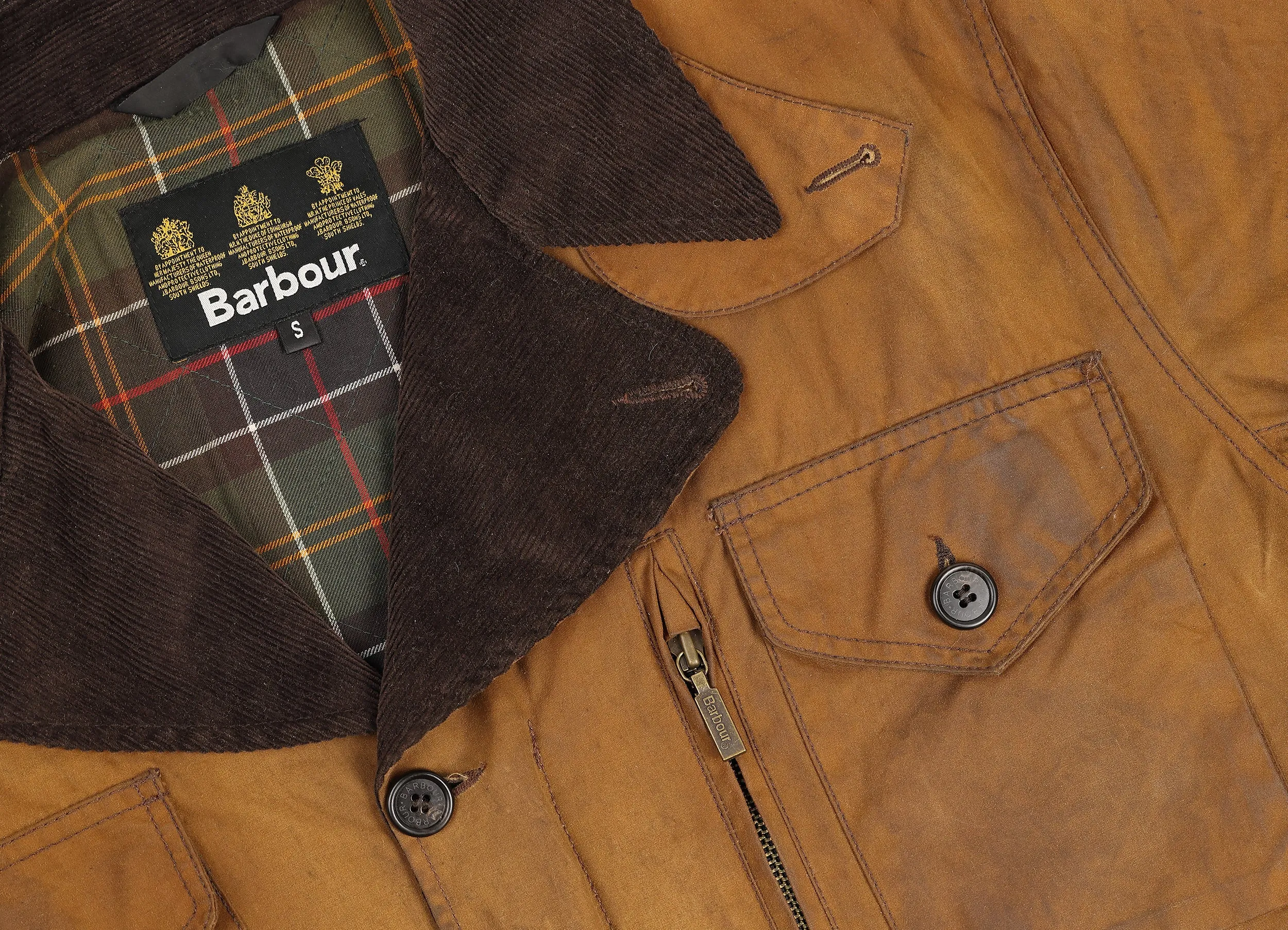 Barbour Terrier Wax Jacket - Brown - S