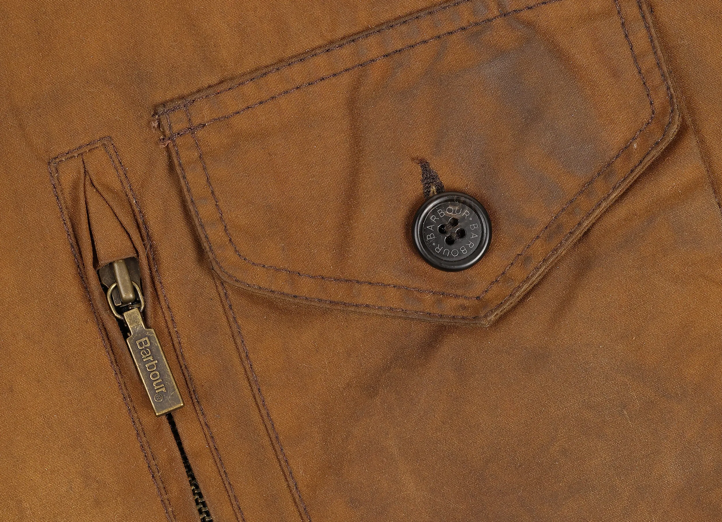 Barbour Terrier Wax Jacket - Brown - S