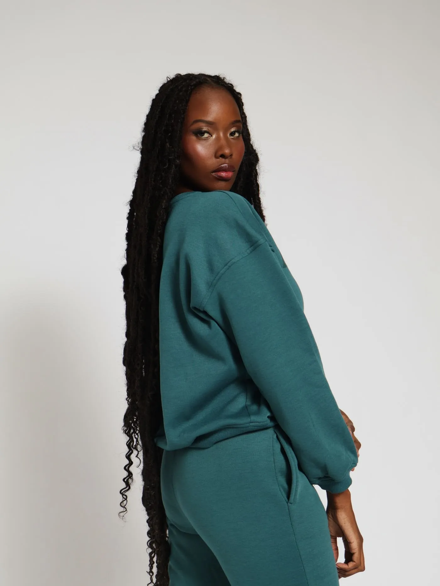Basic Fleece Pullover - Dark Teal