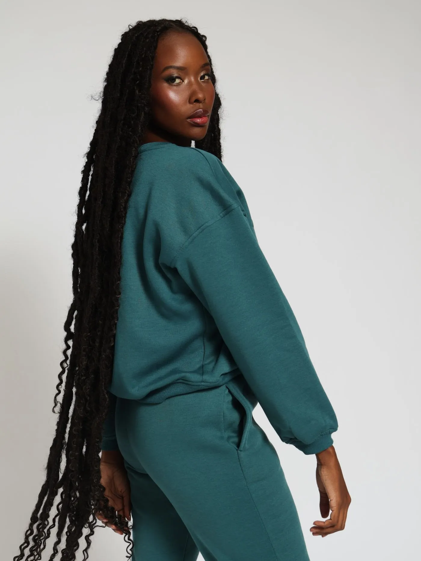 Basic Fleece Pullover - Dark Teal