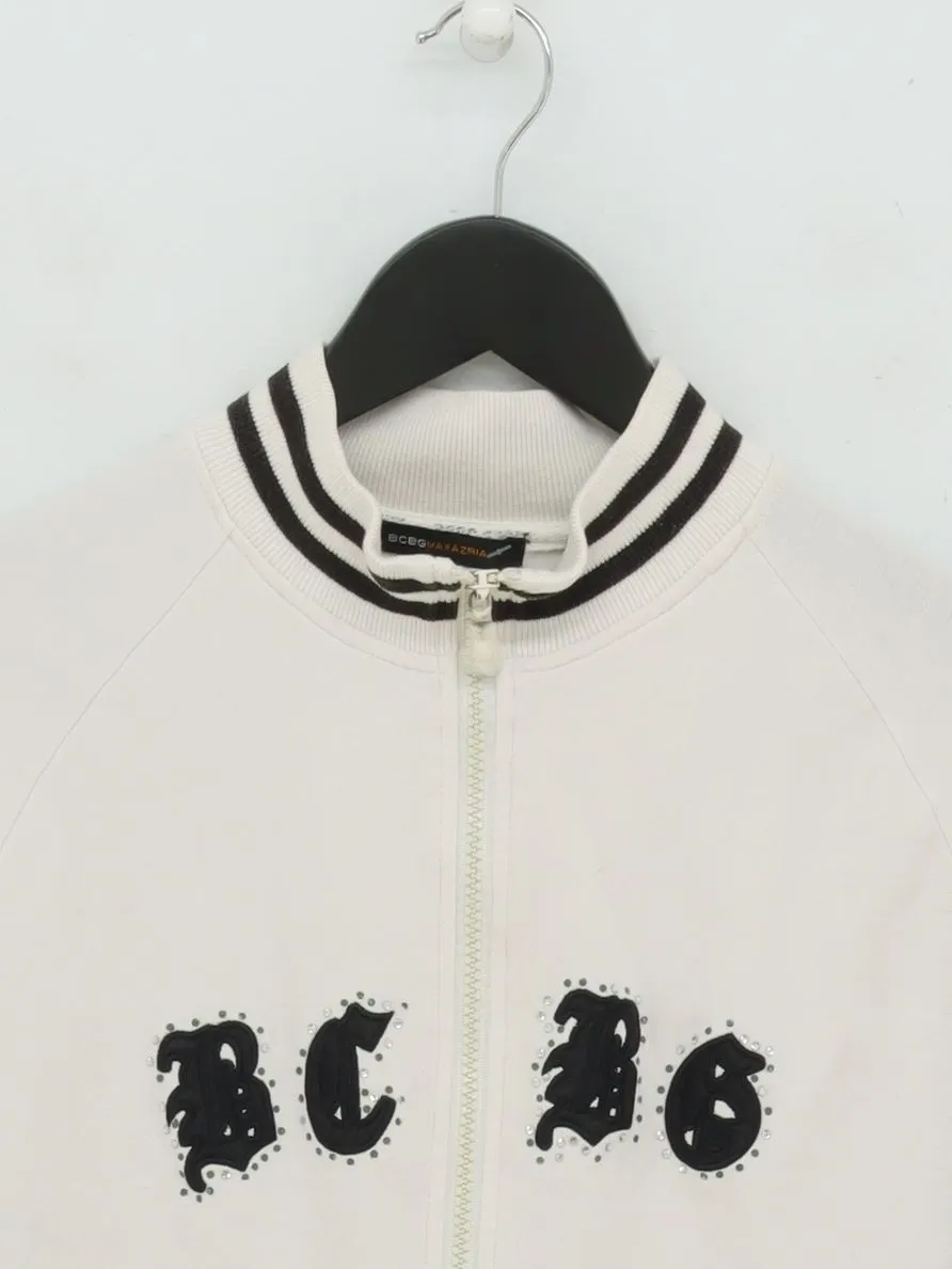 BCBGMAXAZRIA Women's Jacket XL White Other with Cotton, Nylon, Spandex