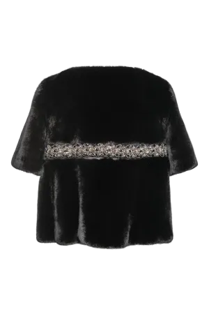 Beaded Evening Ranch Mink Fur Jacket