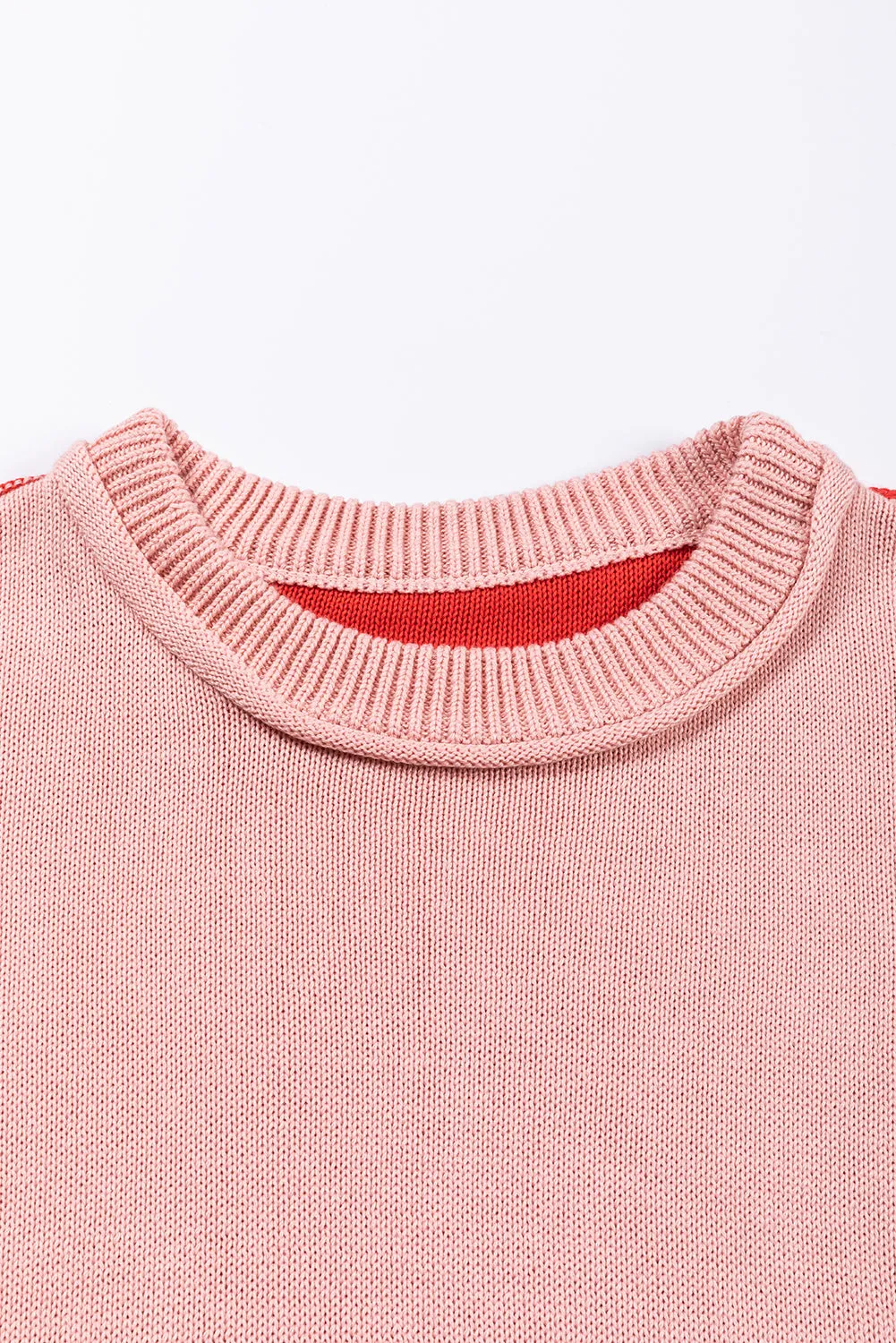 Bishop Sleeve Ribbed Trim Sweater