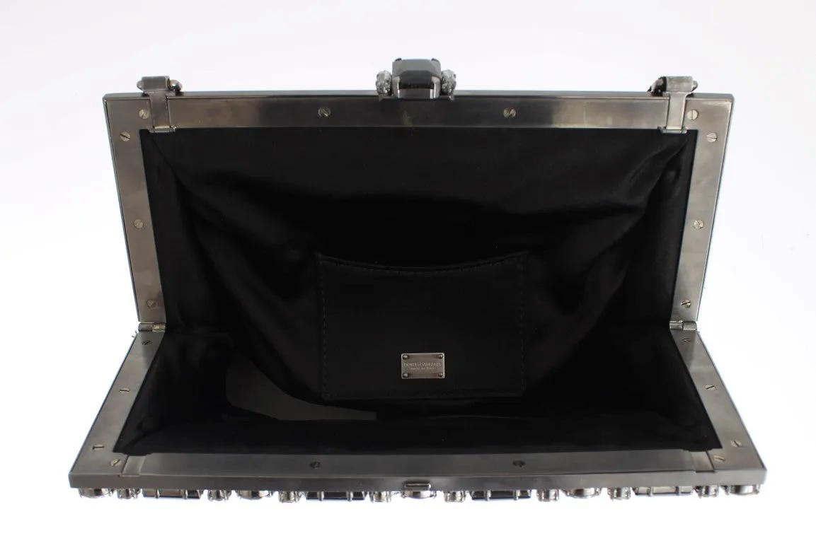 Black Crystal VANDA Clutch Bag Designer Handbag for Women