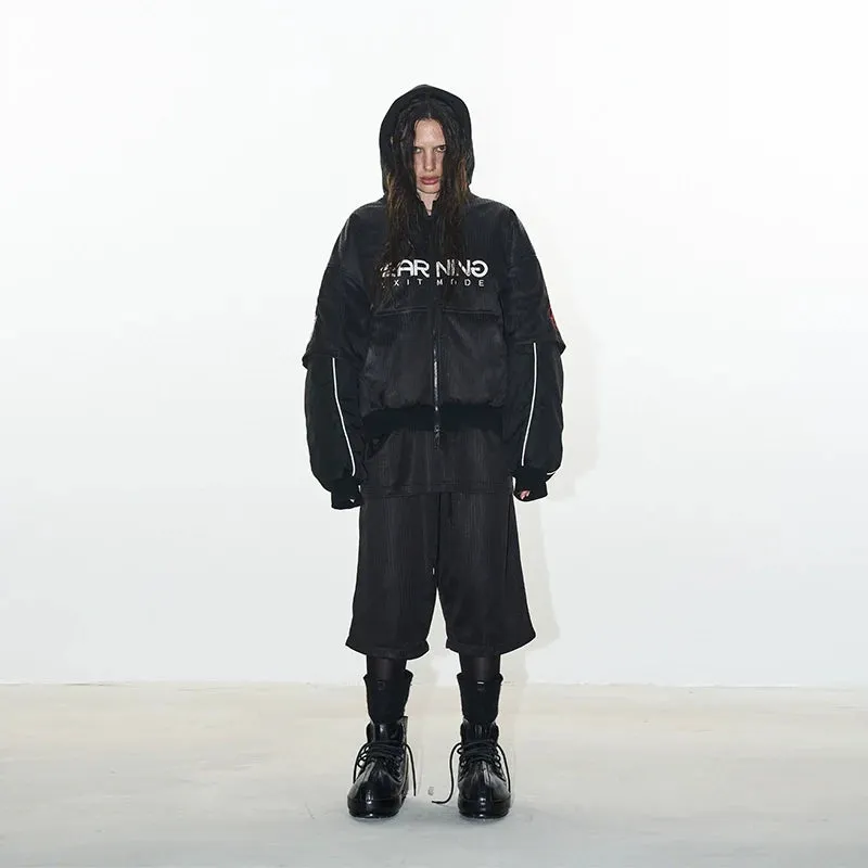 Black Oversized Hooded Jacket