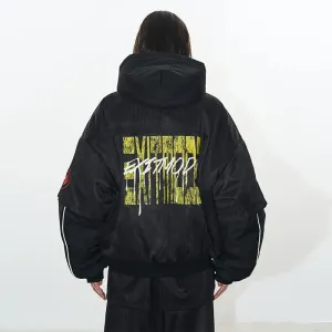 Black Oversized Hooded Jacket
