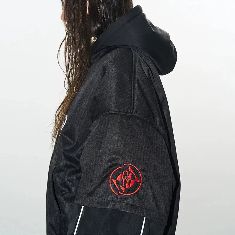 Black Oversized Hooded Jacket