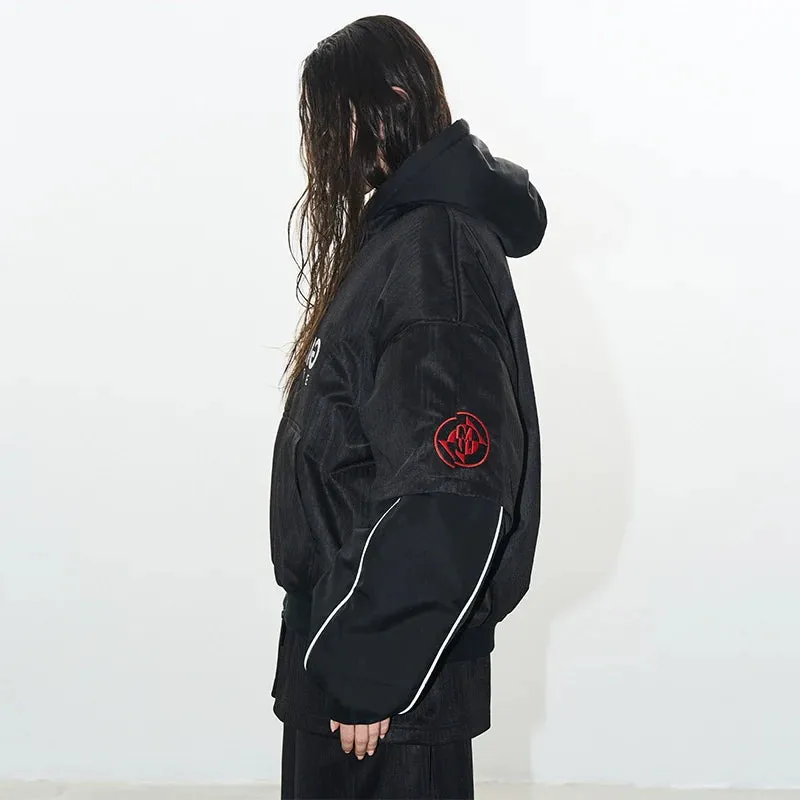 Black Oversized Hooded Jacket