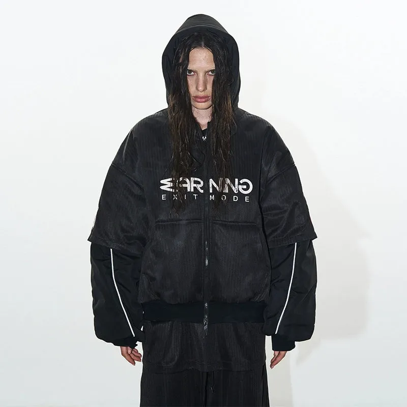 Black Oversized Hooded Jacket