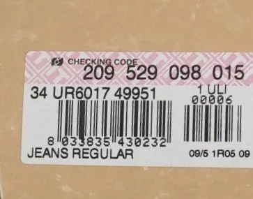 Blue Regular Fit Sequined Cotton Denim Jeans