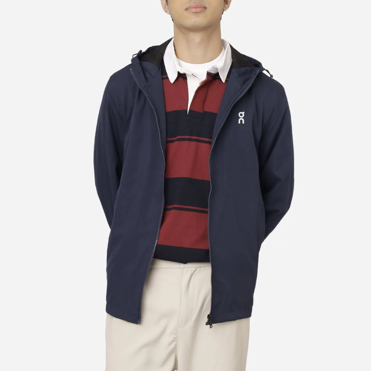 Branded Men's Lightweight Jacket Zip Navy