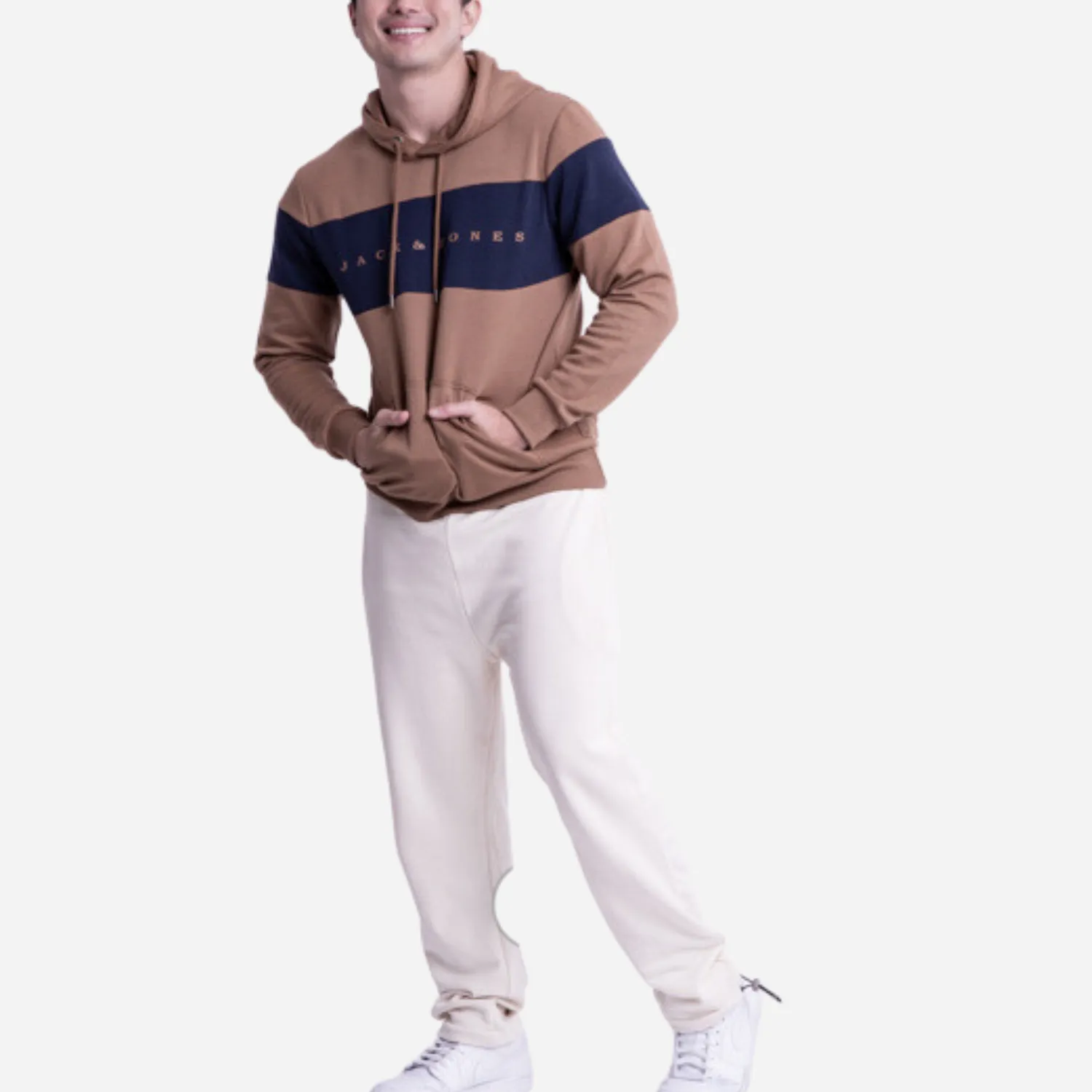 Branded Men's Pullover Hoodie Jacket Color Combo Brown