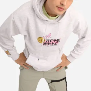 Branded Men's Pullover Hoodie Jacket Graphic Light Gray