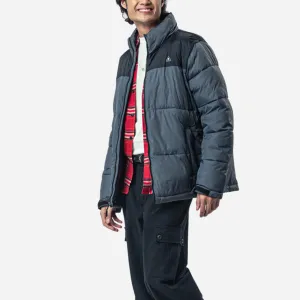 Branded Men's Winter Puffer Jacket With Combi Dark Gray