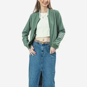 Branded Women's Bomber Jacket Green