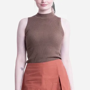 Branded Women's Knitted Top Brown