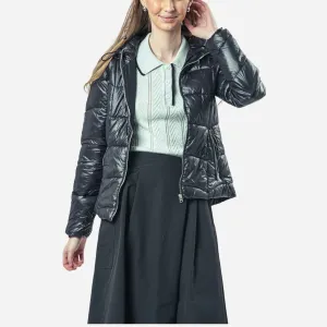 Branded Women's Puff Jacket Black