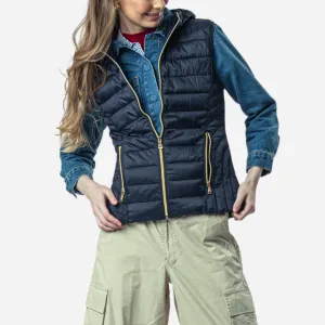 Branded Women's Puffer Vest Navy