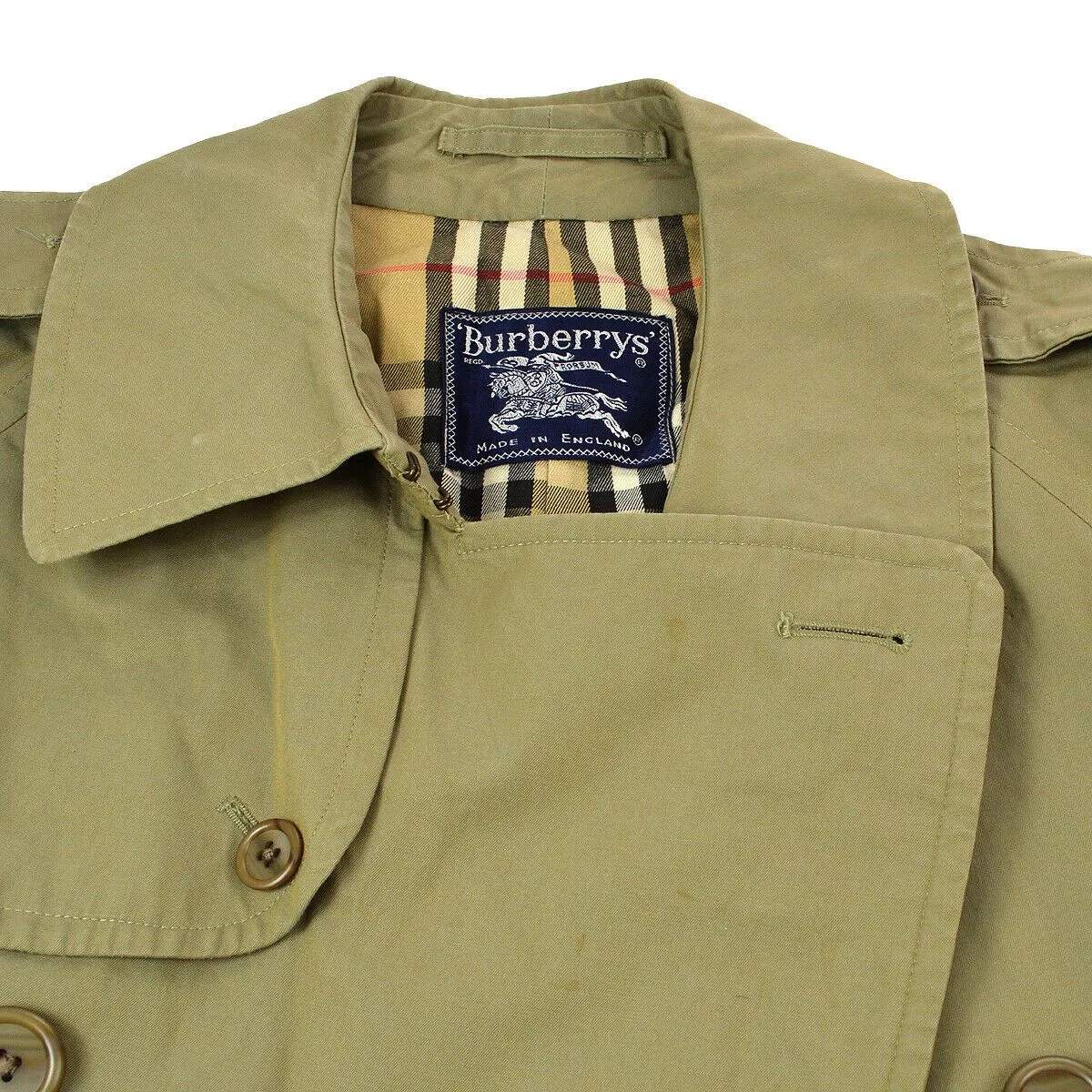 Burberry Long Sleeves Trench Coat Jacket Brown Double Breasted 02299