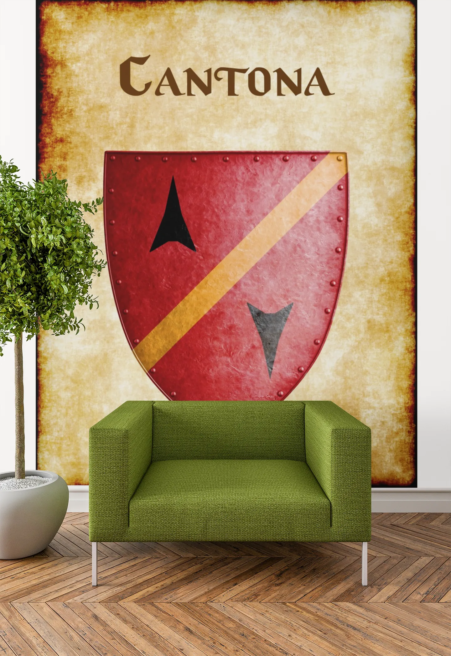 Cantona Heraldry of Greyhawk Anna Meyer Cartography Canvas Art Print