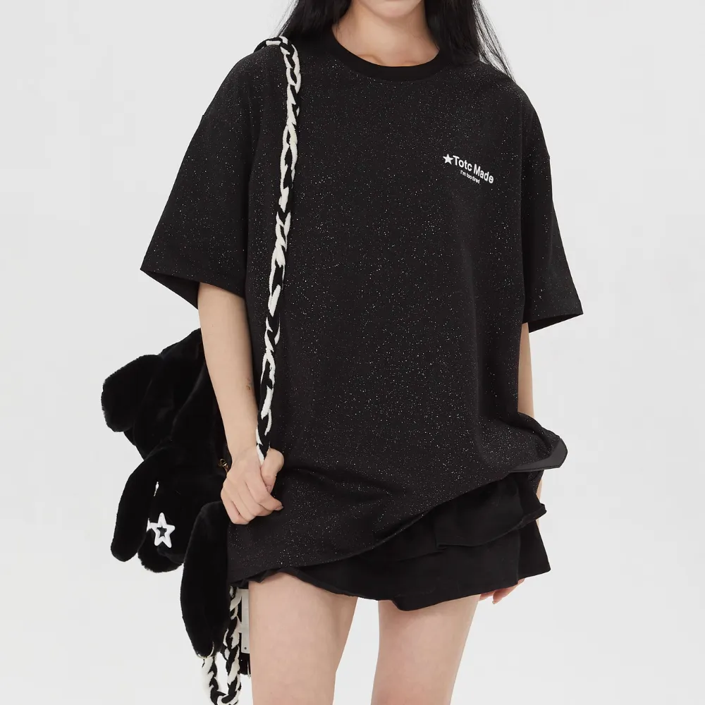 Casual Sequined Gypsophila T-shirt