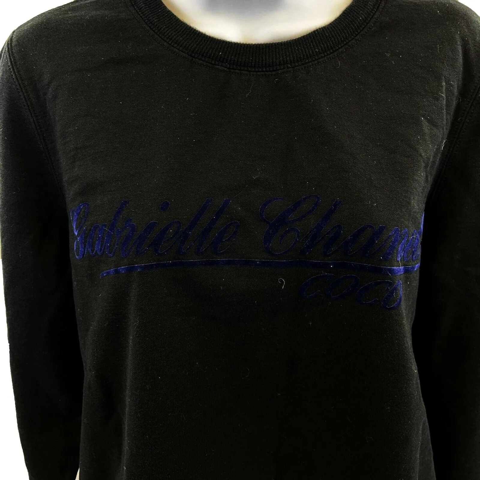 Chanel - 2017 Black Gabrielle Chanel Coco Script Sweatshirt - Size 42 US Large