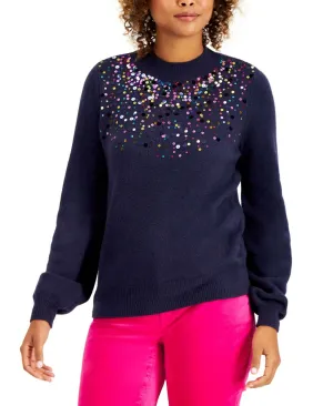 Charter Club Women's Sequined Pullover Sweater