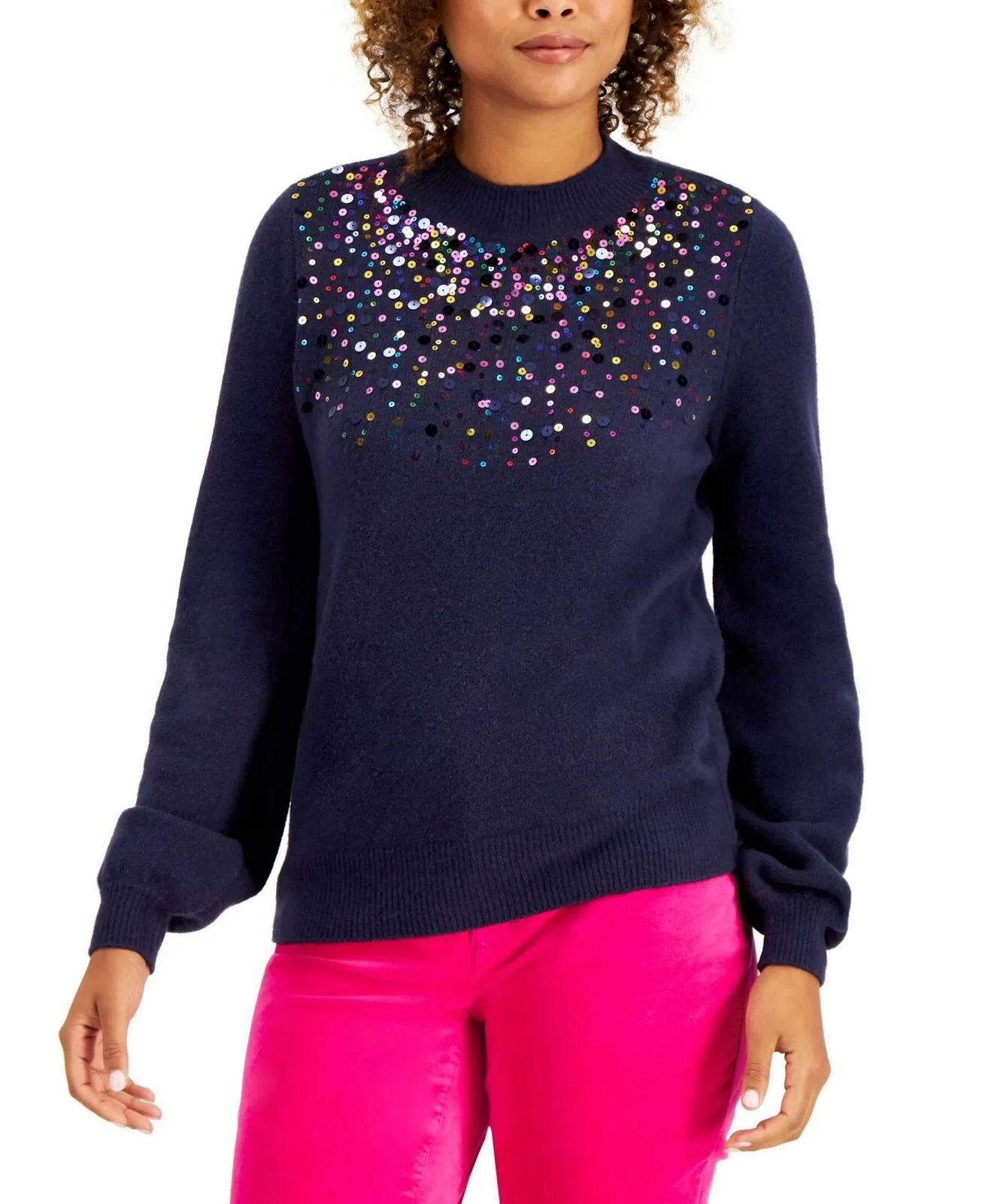 Charter Club Women's Sequined Pullover Sweater