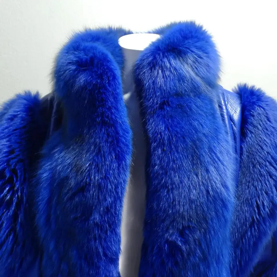 Christian Dior 1980s Blue Mink Jacket
