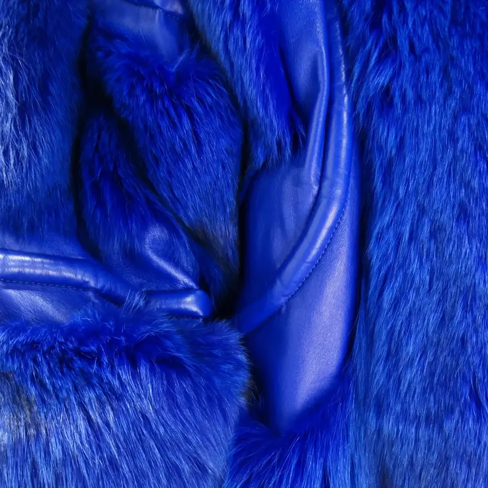 Christian Dior 1980s Blue Mink Jacket
