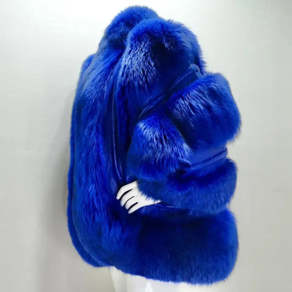 Christian Dior 1980s Blue Mink Jacket