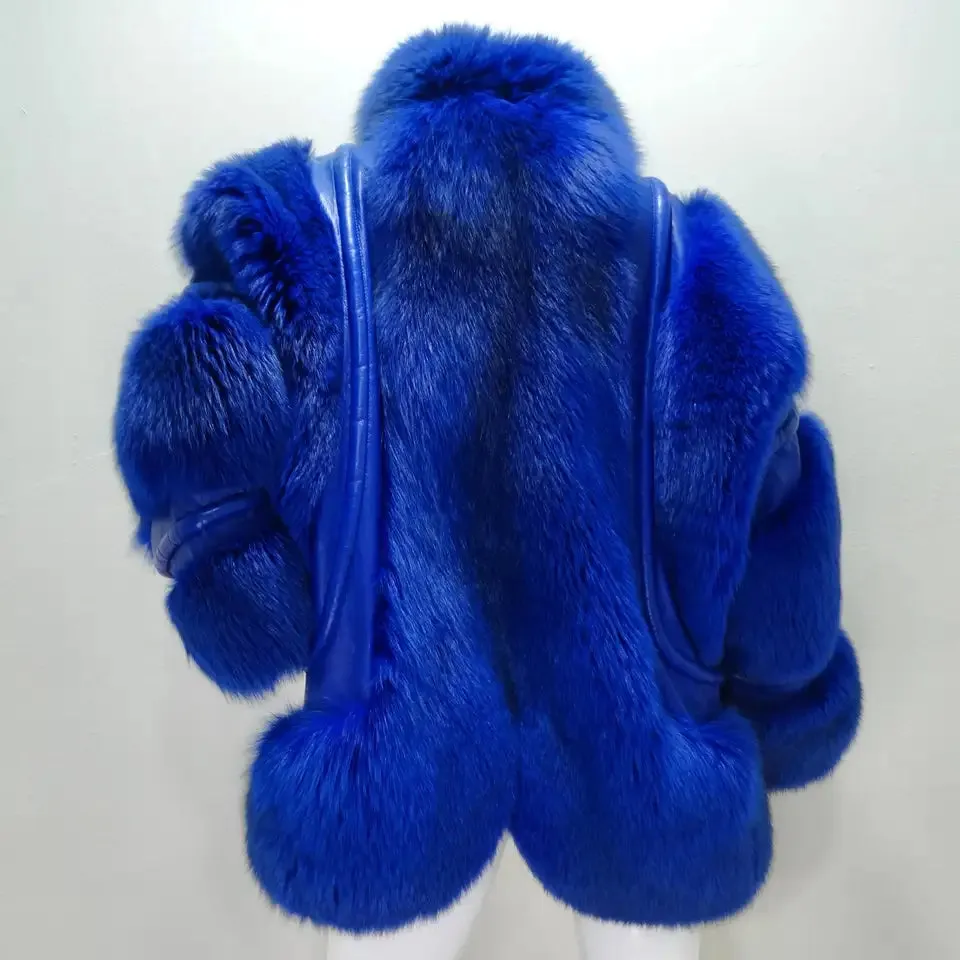 Christian Dior 1980s Blue Mink Jacket