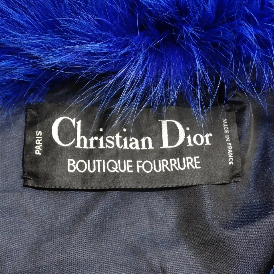Christian Dior 1980s Blue Mink Jacket