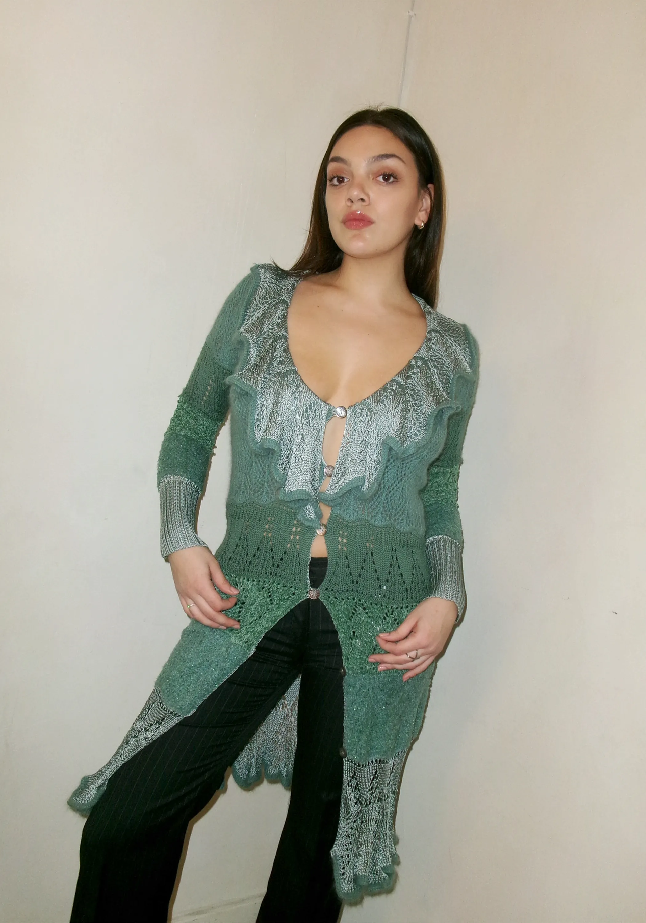 Christian Lacroix Bazaar Blue Cardigan